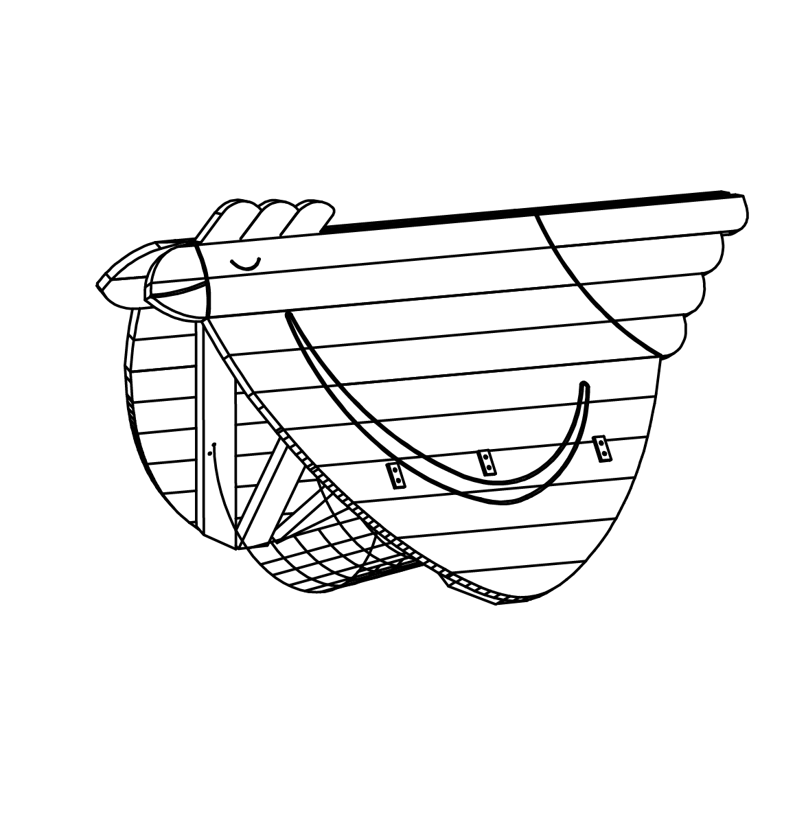 Großes Huhn mit Netz Ansicht 2