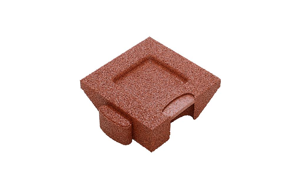 Puzzle Mat 3D Eckplatte angeschrägt 80 mm rotbraun Ansicht 5