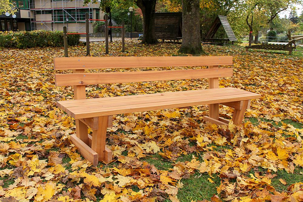 Kantholzbank Spessart mit Lehne 150 Ansicht 4