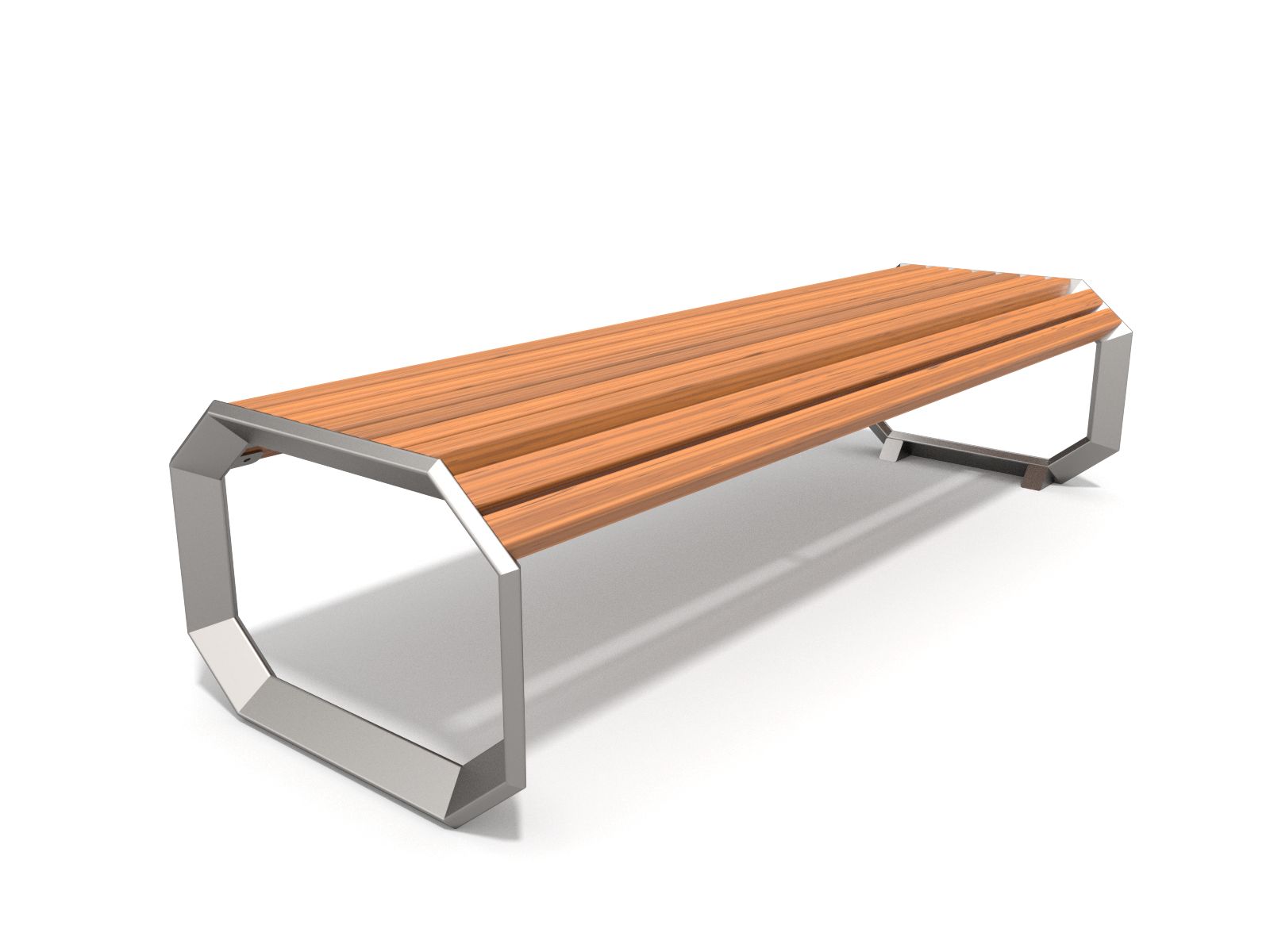 Einfache Parkbank Ansicht 2