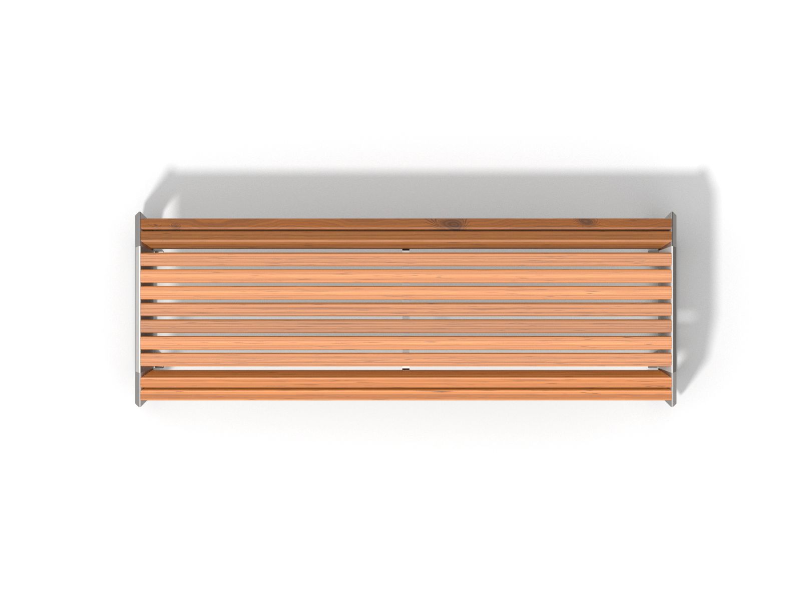 Einfache Parkbank Ansicht 3