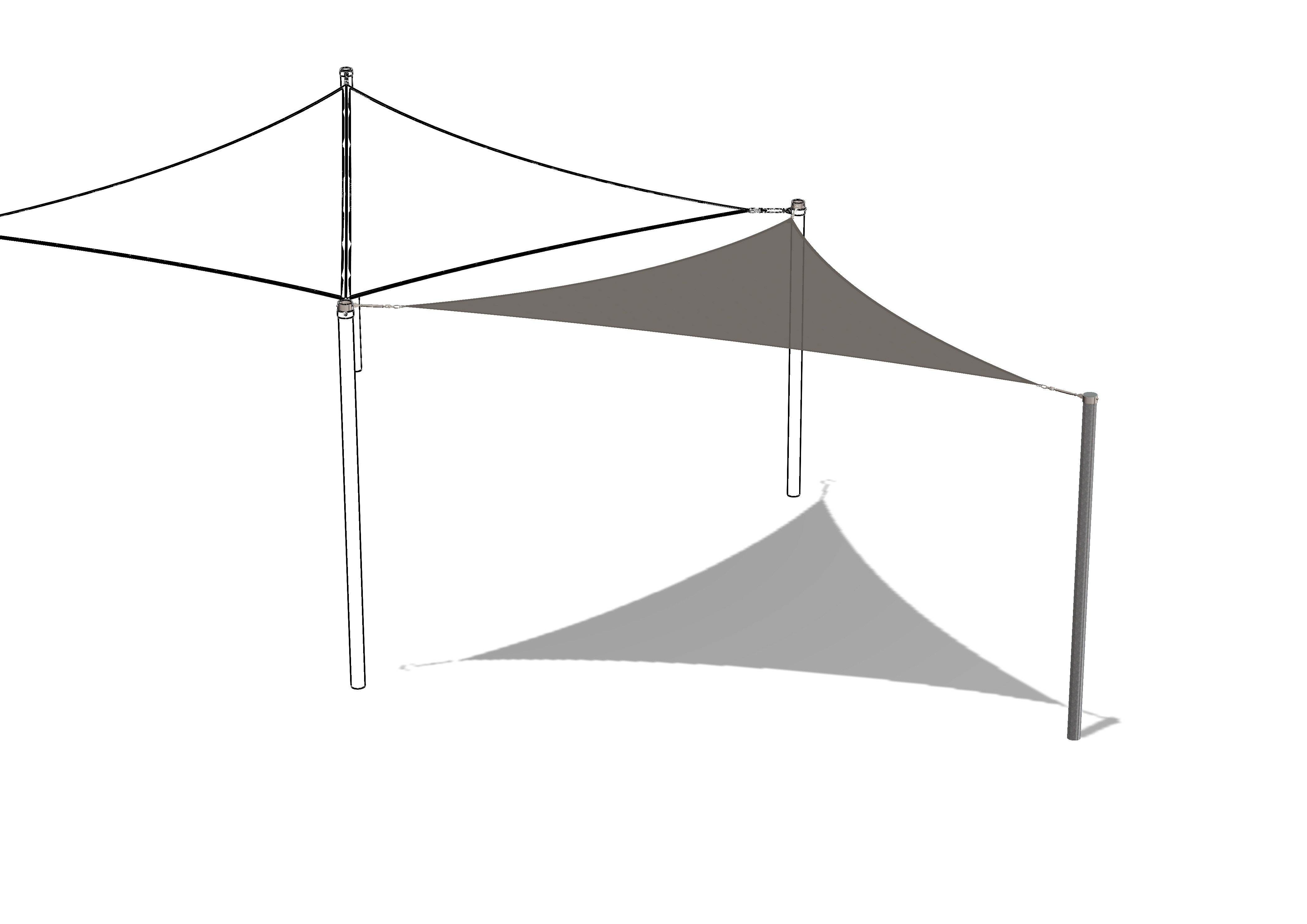 Feststehender/Temporärer Sonnenschutz, 5 x 5 x 5 m Ansicht 6