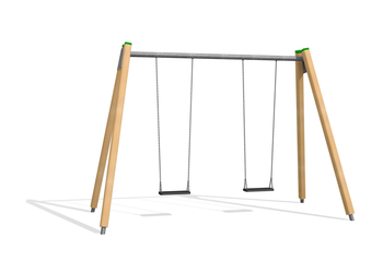 1er Schaukel Holz-Metall 240 cm Ansicht 5
