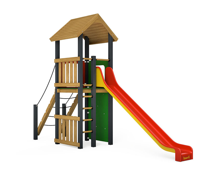 Spielturm-Kombination Eco/Aluminium Ansicht 2