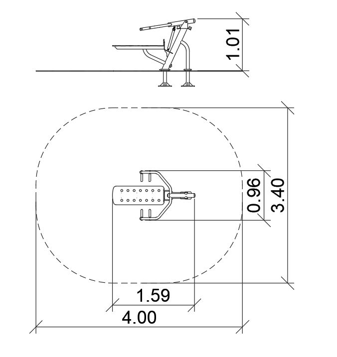 HydroFit Bankdrücken Ansicht 4