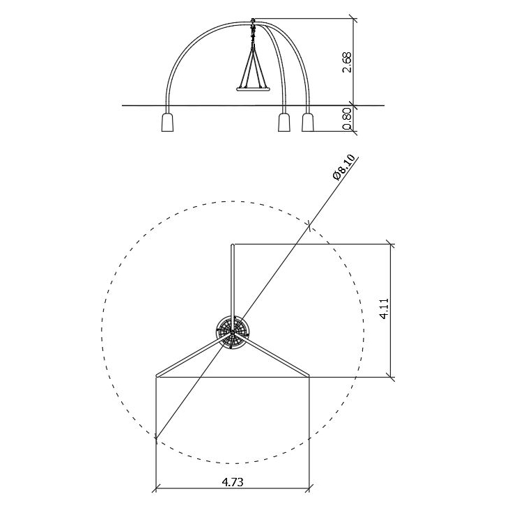 Dreibein-Schaukel Ansicht 3
