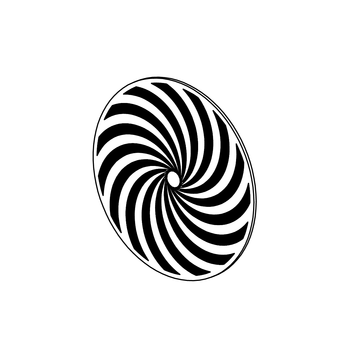 Rotierende Scheibe – Spirale Ansicht 2