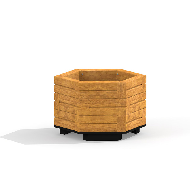 Holzblumentopf III Ansicht 2
