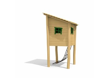 Netzhütte mit Edelstahl Röhrenrutsche Ansicht 4