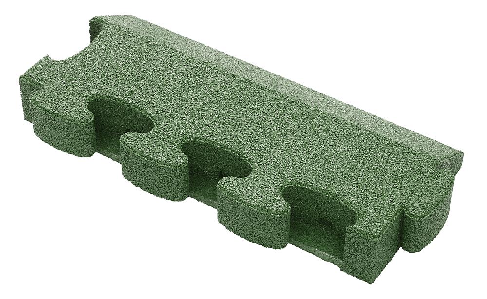 Puzzle Mat 3D Randplatte angeschrägt mit Zwischenelement 80 mm grün Ansicht 4