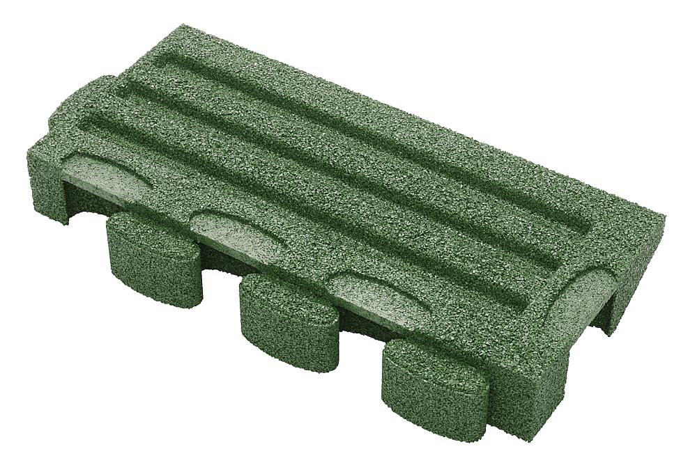 Puzzle Mat 3D Randplatte angeschrägt mit Zwischenelement 80 mm grün Ansicht 5