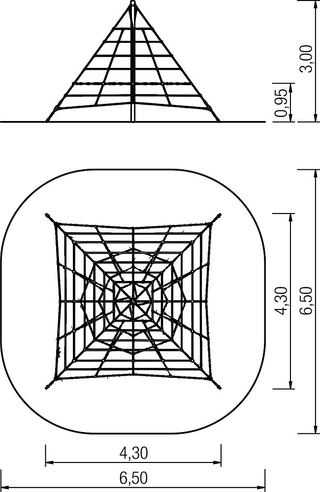 Kletterpyramide 300-95 Ansicht 4