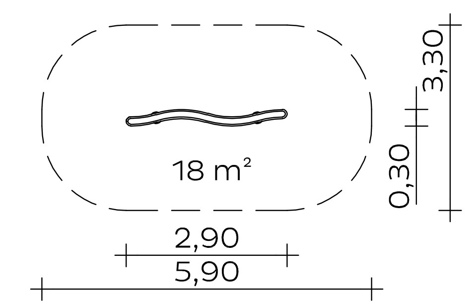 Balancierschlange mit Standfüßen Ansicht 3