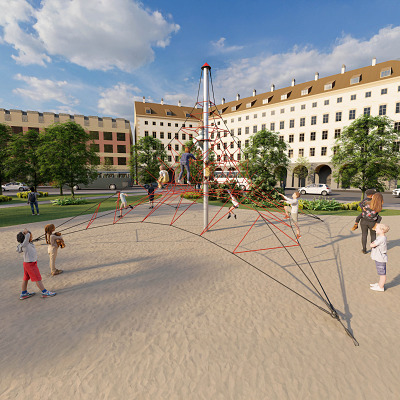Huck Seilspielgeräte Seilpyramide „Spider 6“ Ansicht 2