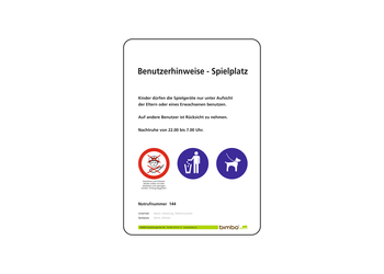Infotafel 1 Standard - Holzpfosten, Deutsch Ansicht 3