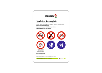 Infotafel 1 Standard - Holzpfosten, Deutsch Ansicht 4