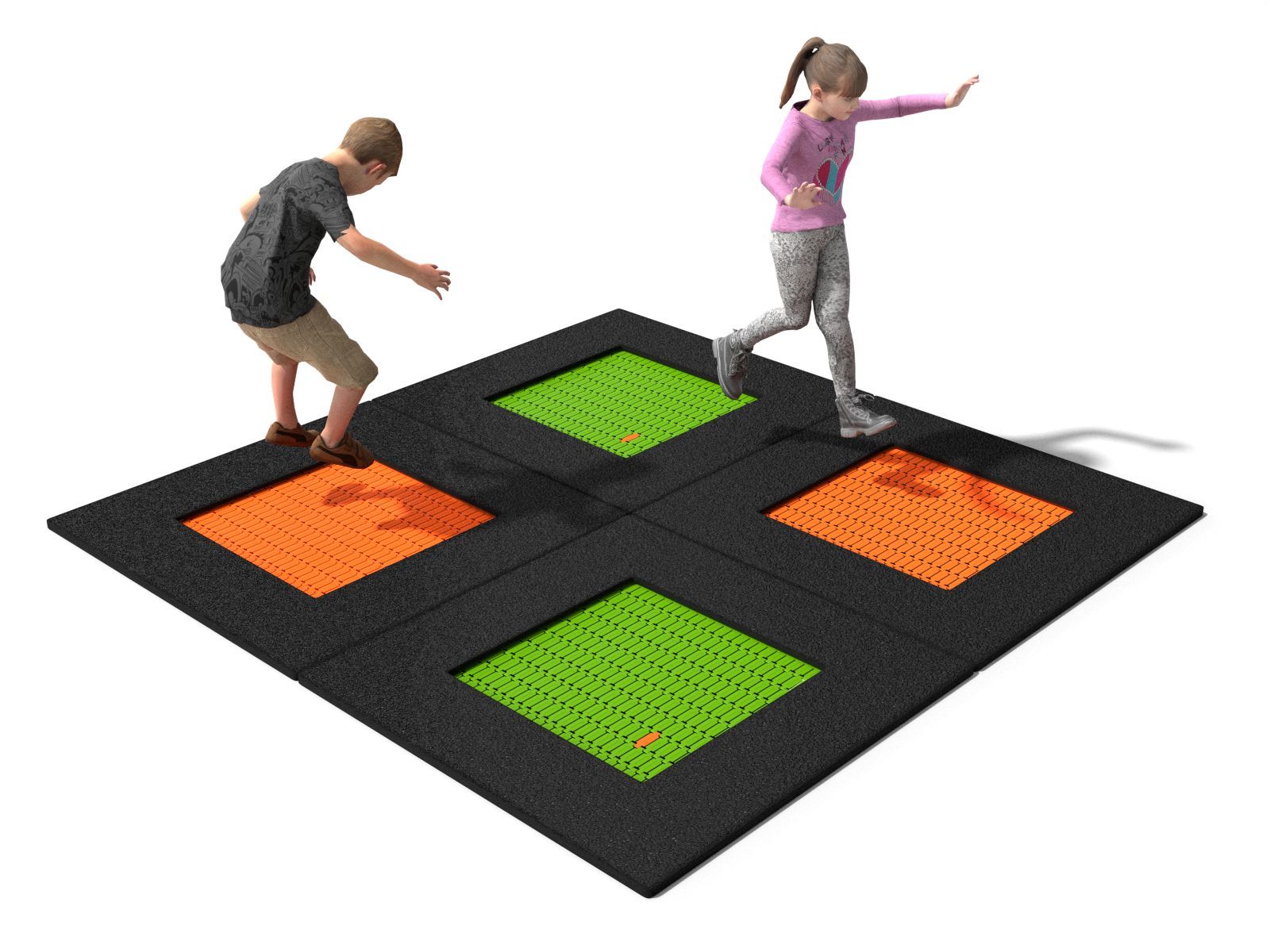 Trampolin Quattro 2,72 x 2,72 m Ansicht 2