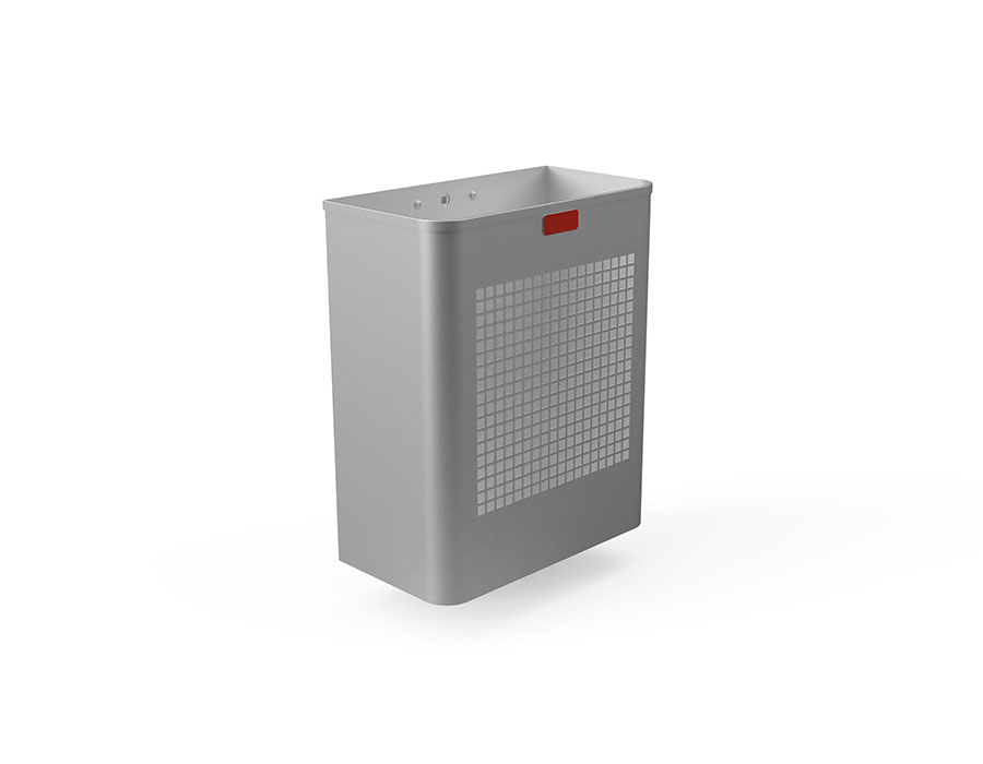 Papierkorb Aluminium Ansicht 2