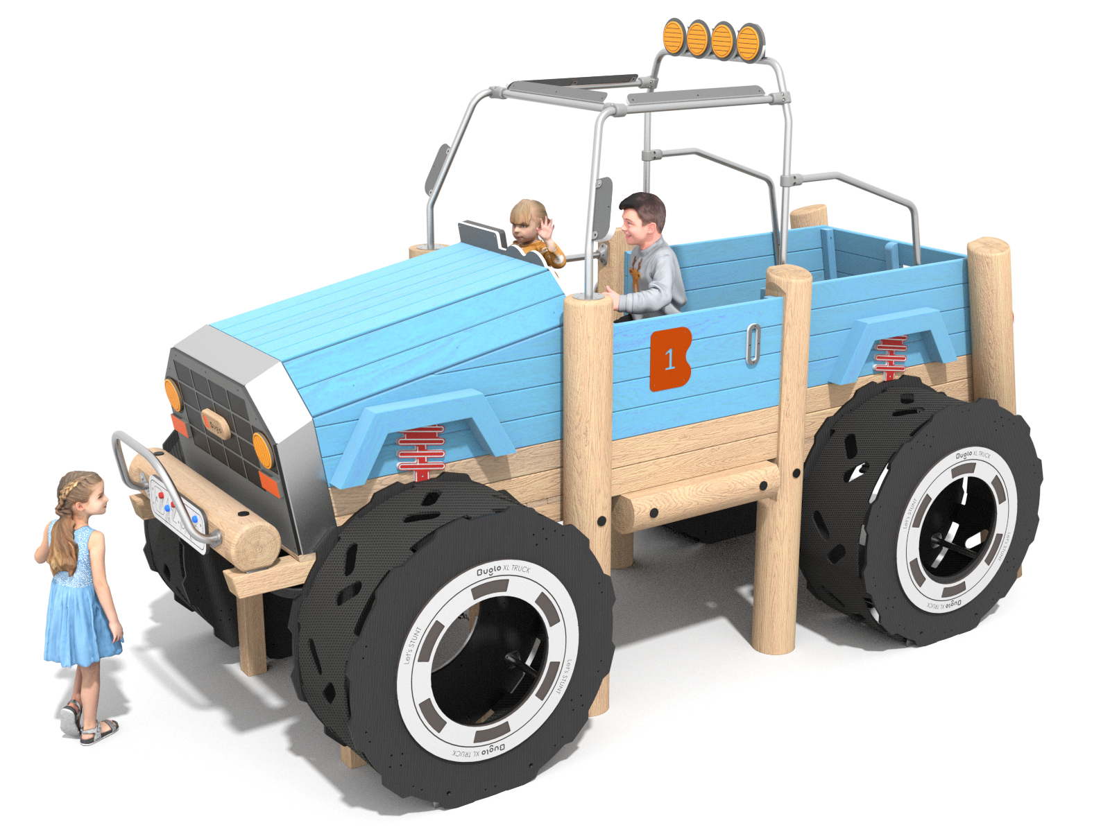 Grosser Robinien-Lastwagen für Spielplatz Ansicht 2