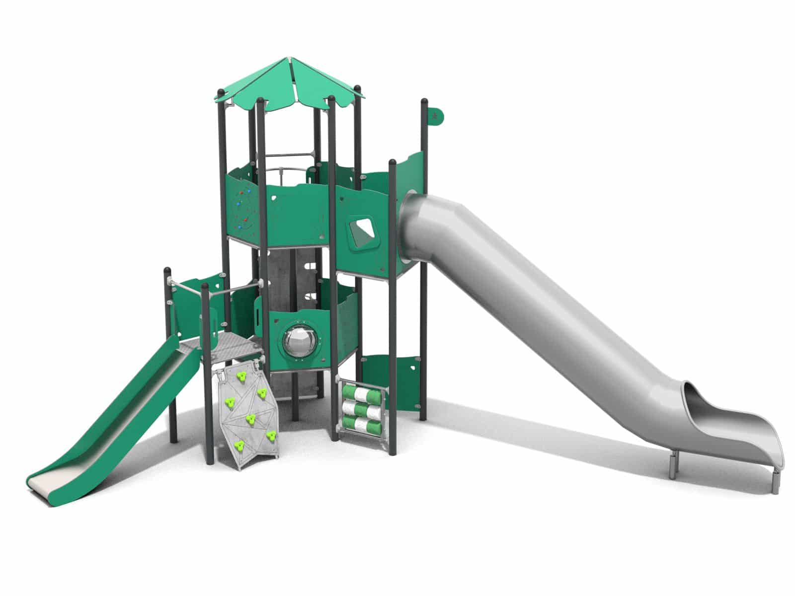 Turmset mit Rutsche für den Spielplatz Ansicht 2