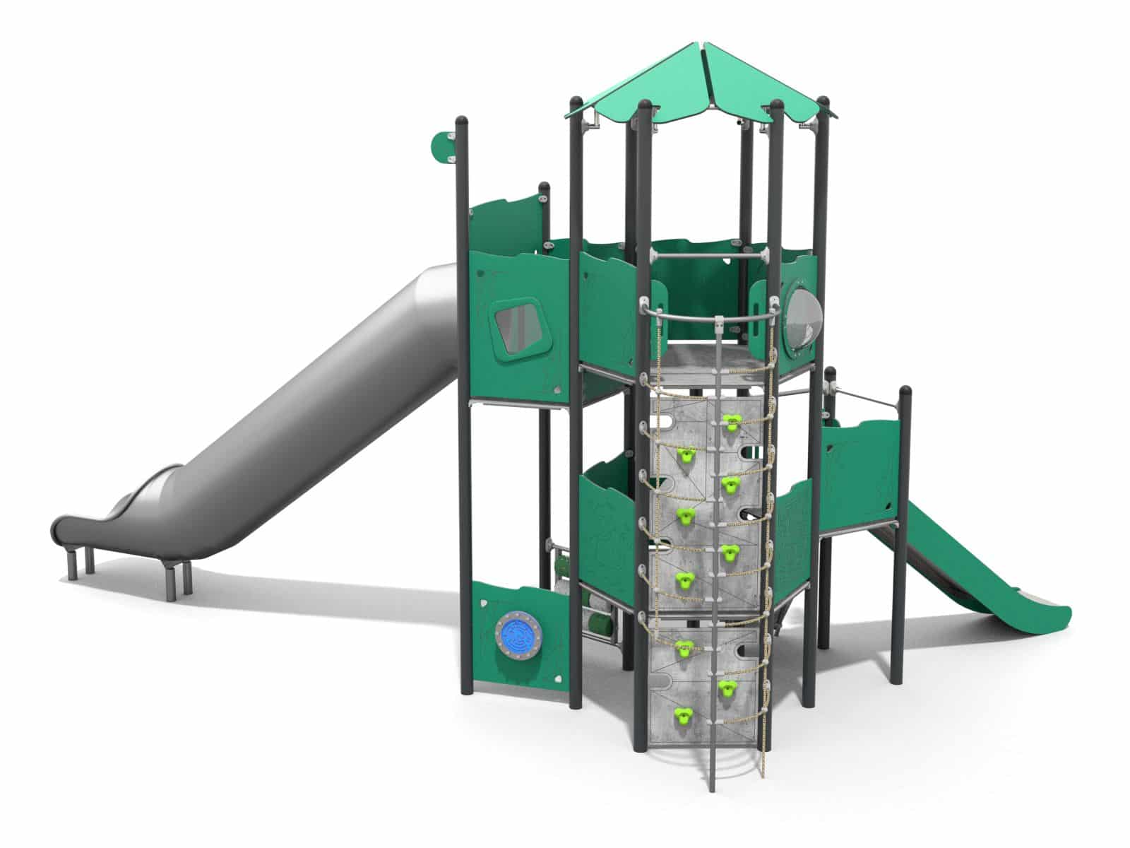 Turmset mit Rutsche für den Spielplatz Ansicht 3