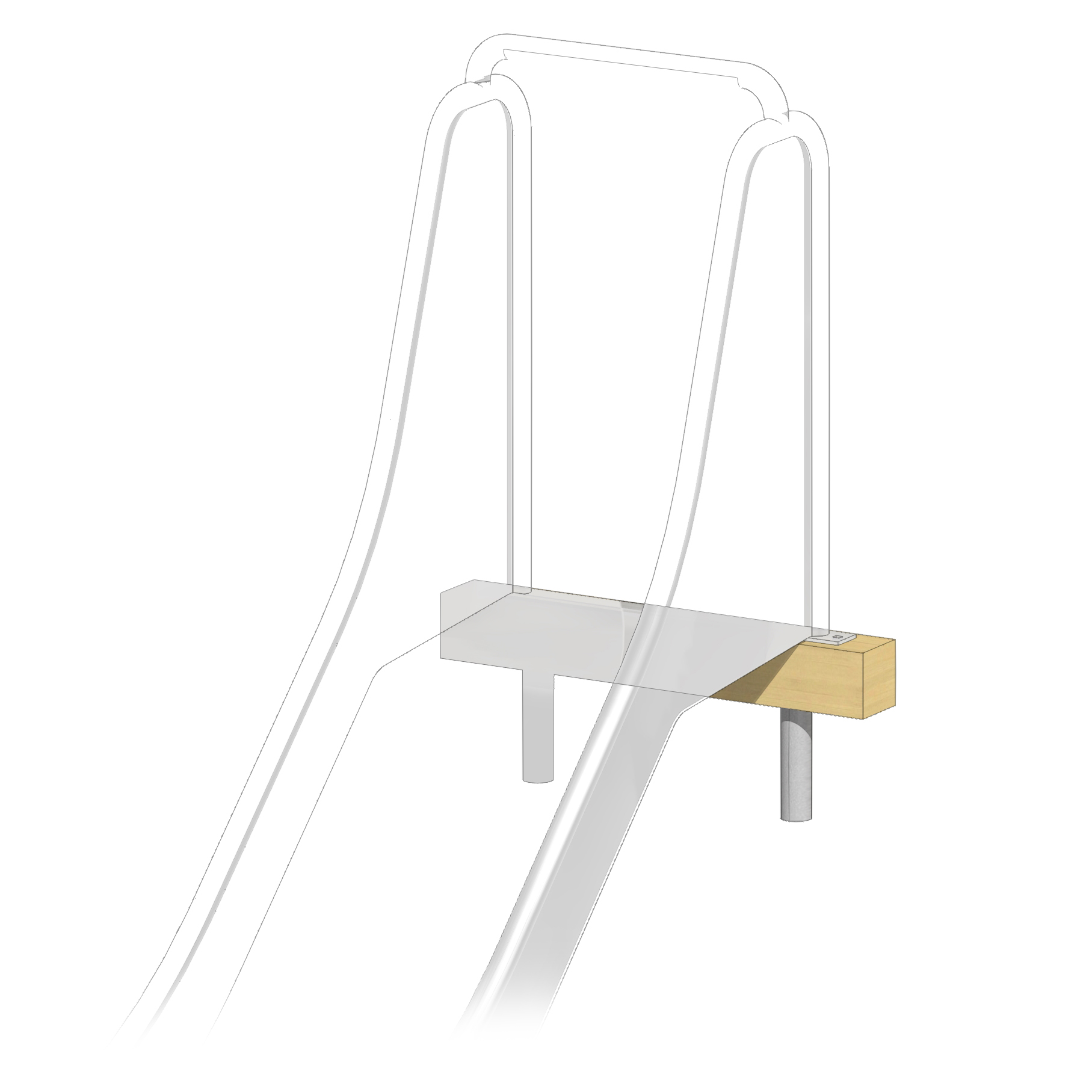 Rutschenbock für 50cm Hangrutsche Ansicht 2