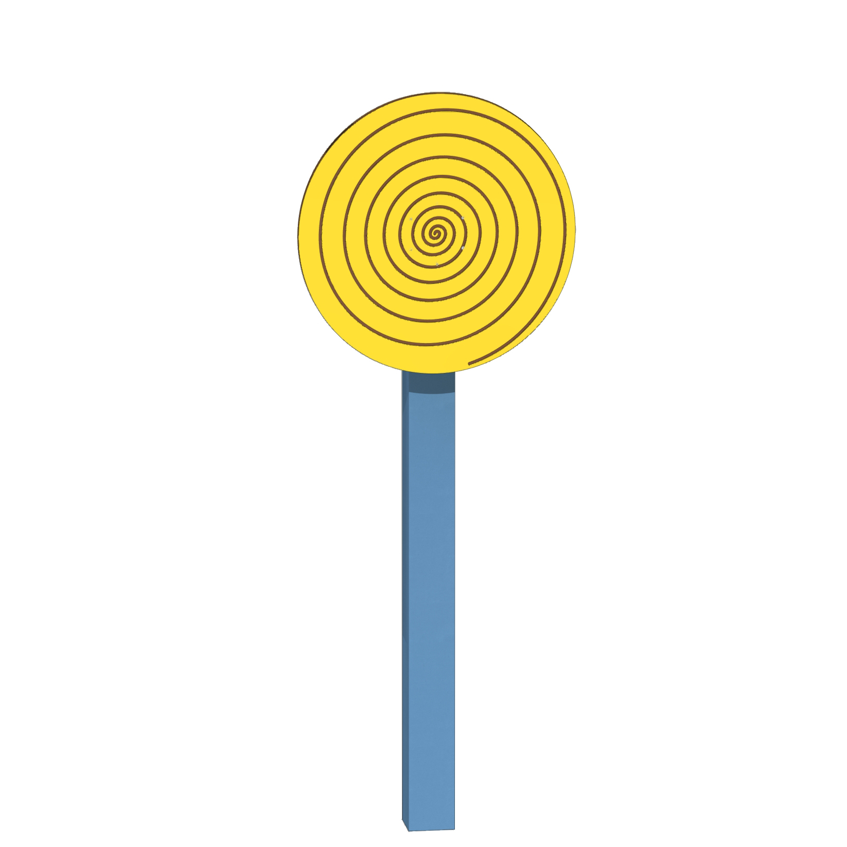 Drehspiel HPL Ø60cm, Spirale, mit 1 Pfosten Ansicht 2