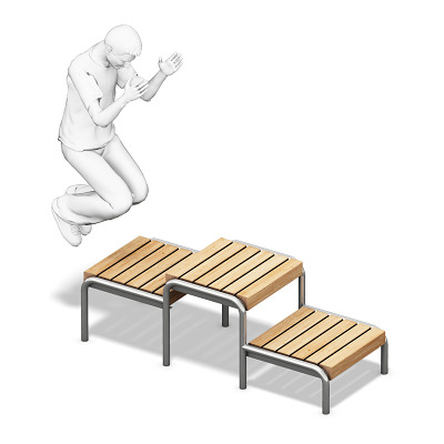 Playparc Calisthenics-Anlage „Squat-Plattform“ Ansicht 2