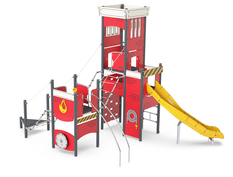 Feuerwache mit Schlauchturm PCM52221 Ansicht 3