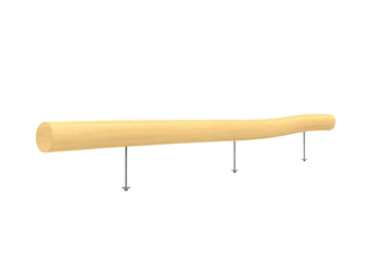 Randabschluss Holzpalisaden 16-18 cm, per lfm Ansicht 1