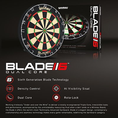 Winmau Steeldartscheibe „Blade 6 Dual Core“ Ansicht 6