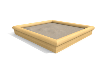 Sandkasten Hoch 2 x 2 m - nature Ansicht 3