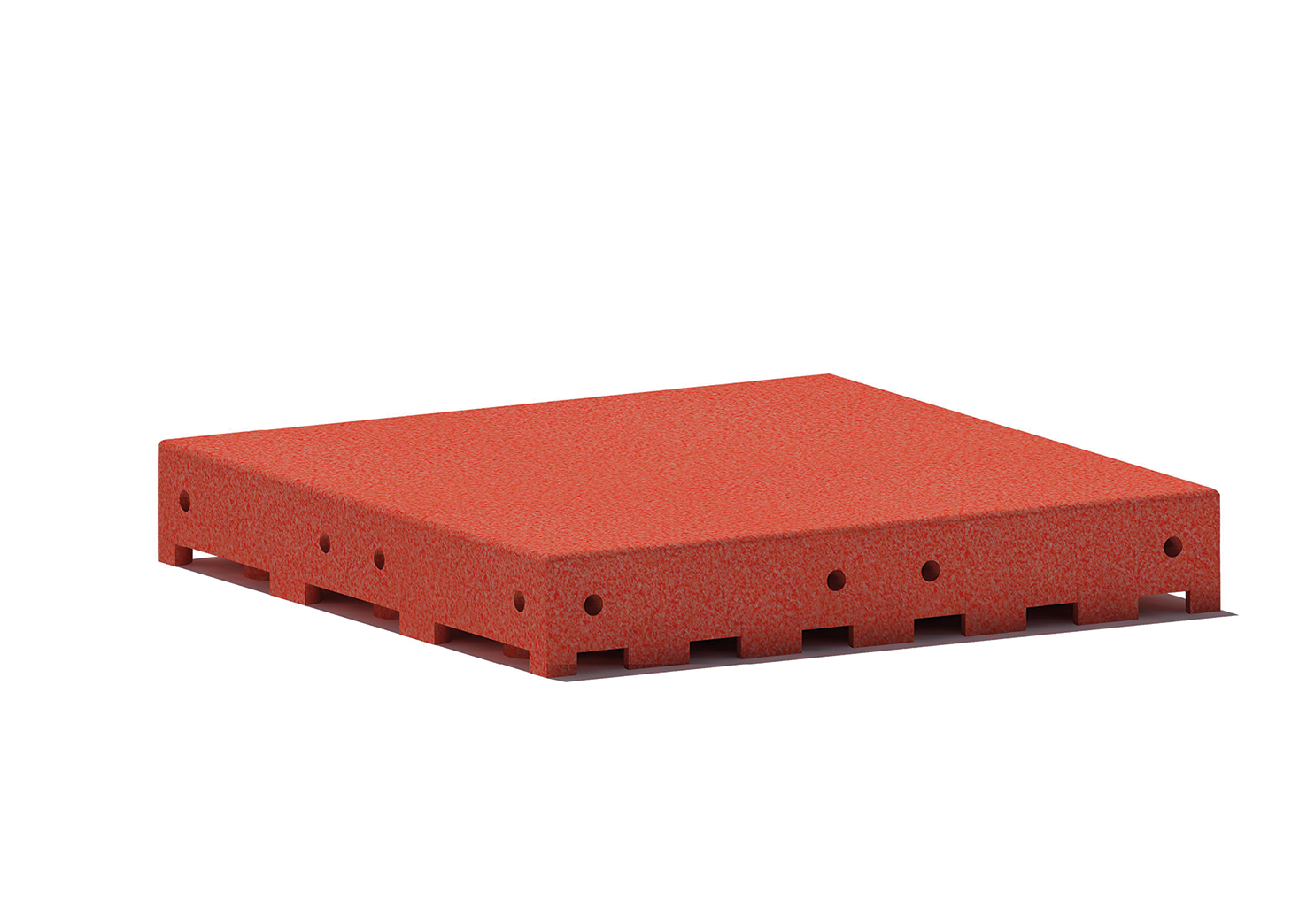 Fallschutzplatte 70 mm, Rot, 500 x 500 mm, FF 210 Ansicht 2