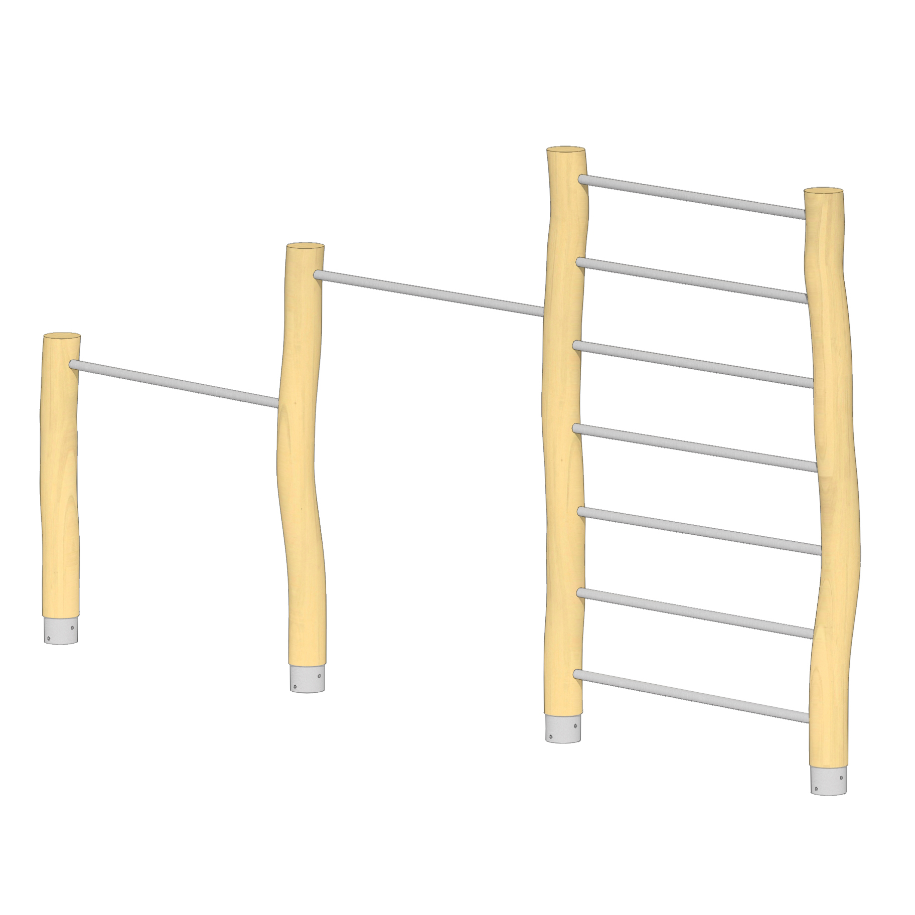 Sprossenwand mit Zweifachreck Ansicht 2