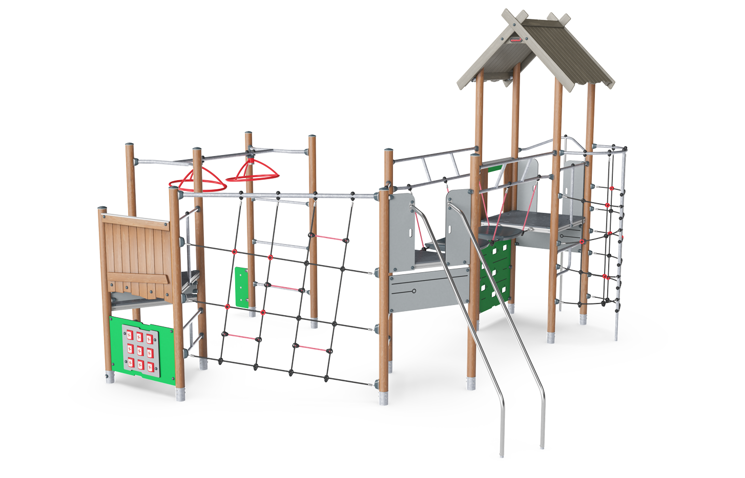 3-Turm-Spielanlage mit Turbo-Hangelstrecke PCW310221 Ansicht 2