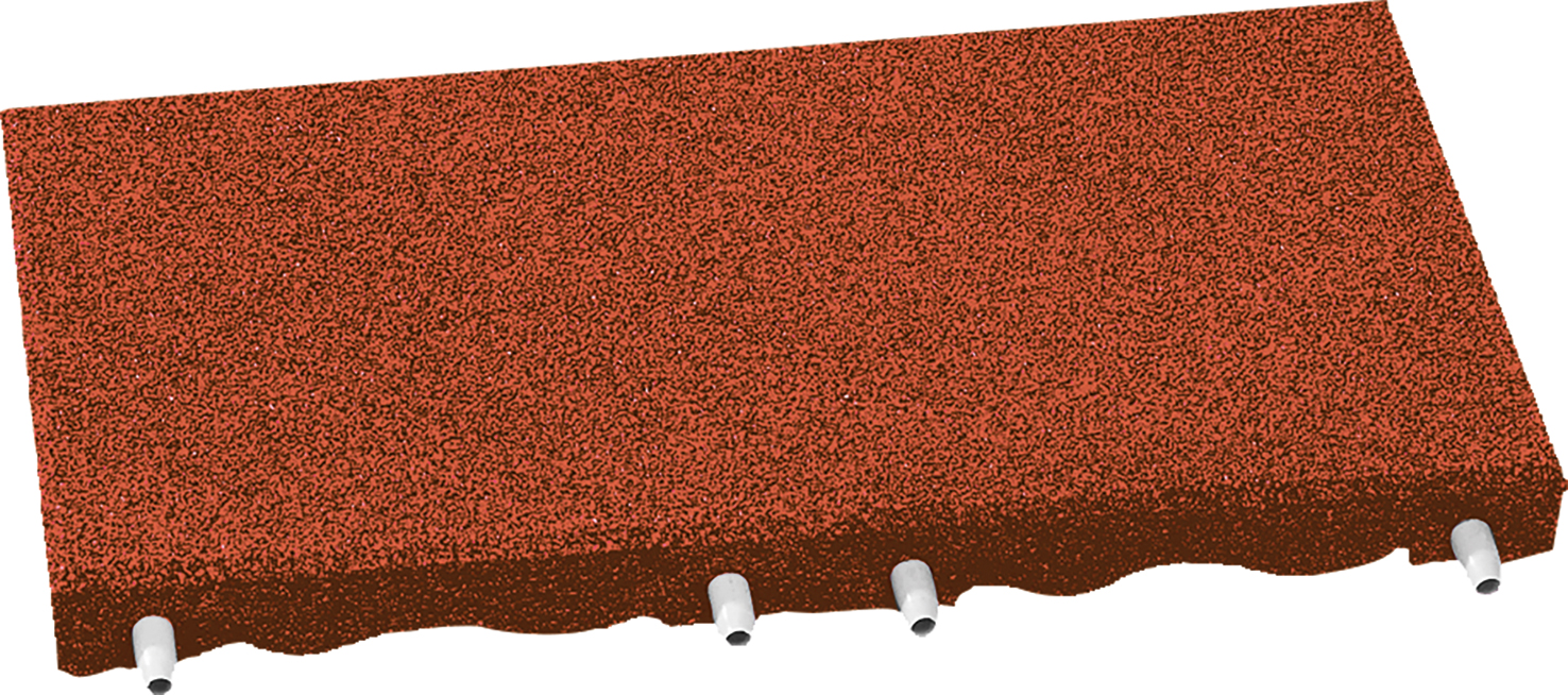 Fallschutzplatte 30 mm, Rot, 250 x 500 mm, FF 100 Ansicht 2