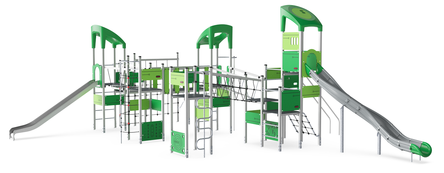 5-Turm-Spielanlage mit Multi-Ebenen, hoch KPL5002 Ansicht 3