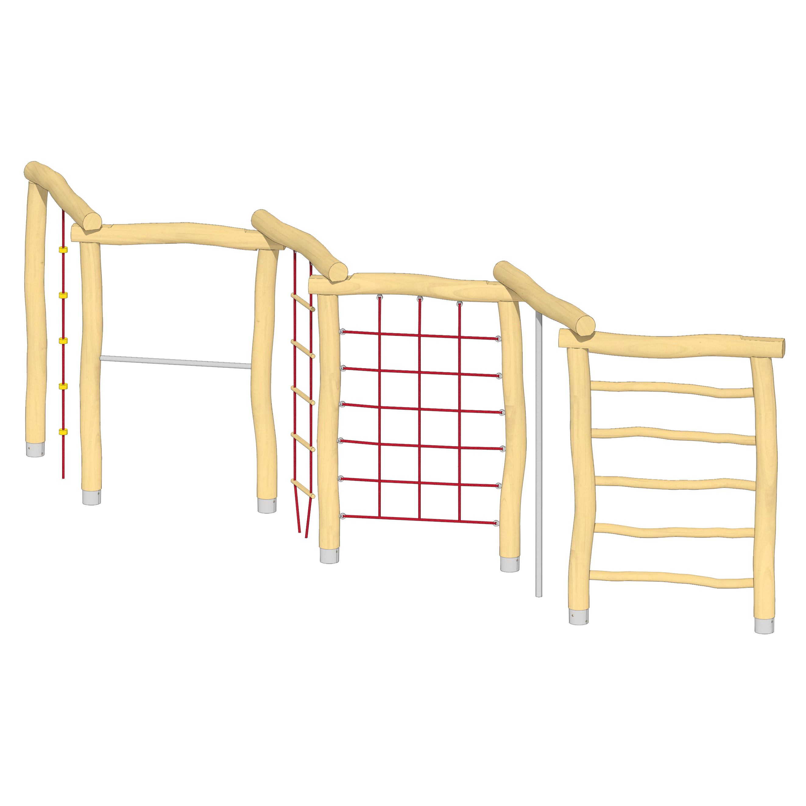 Zick-Zack-Kletterwand 6-teilig Ansicht 2