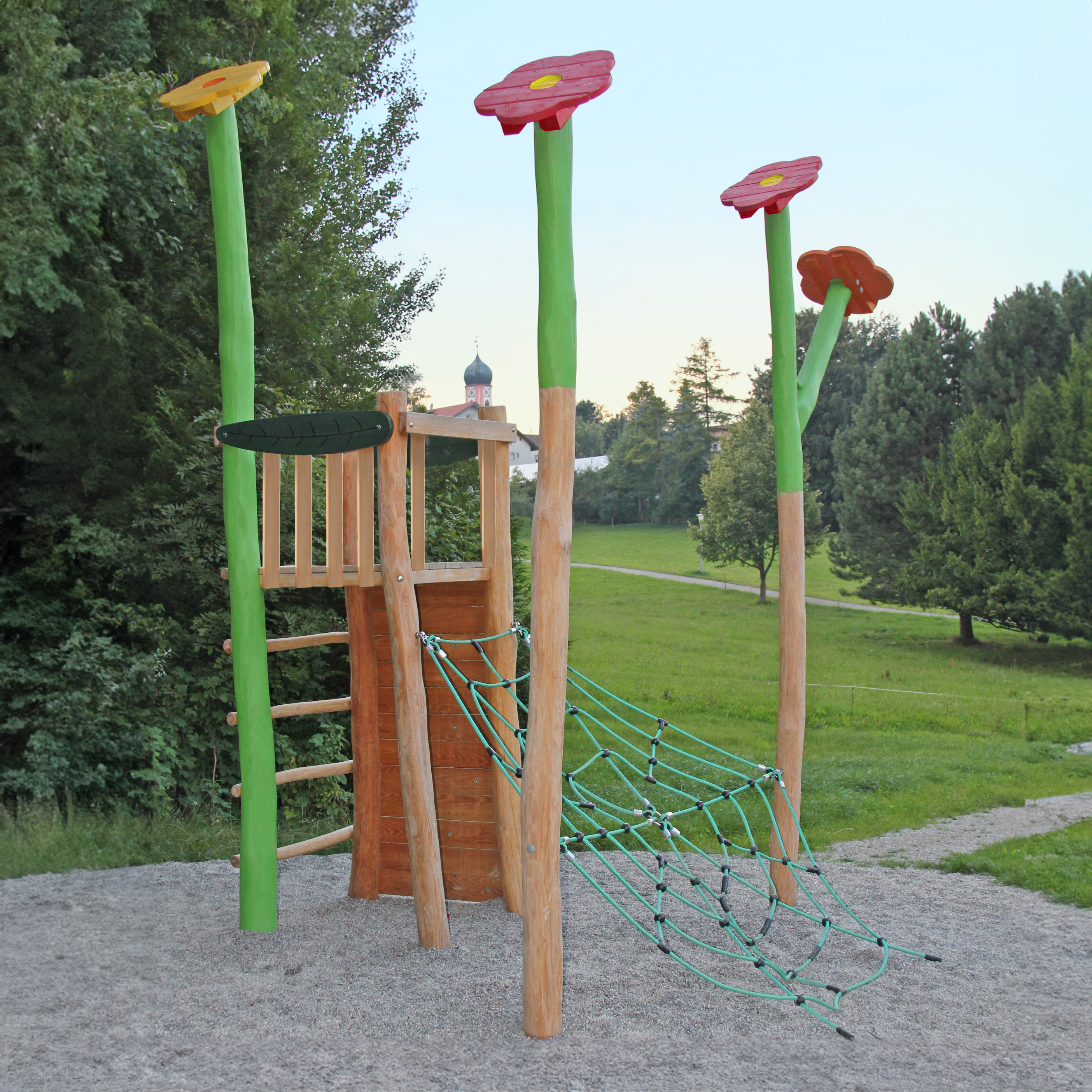 Spielanlage Blumenbeet Ansicht 2