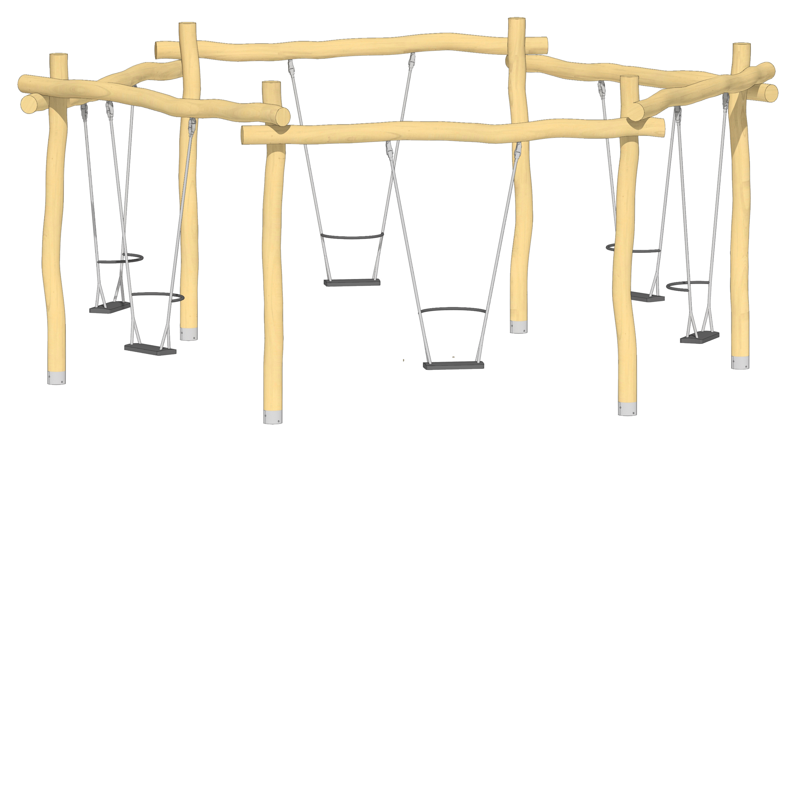 Sechseckschaukel LH210cm Ansicht 2