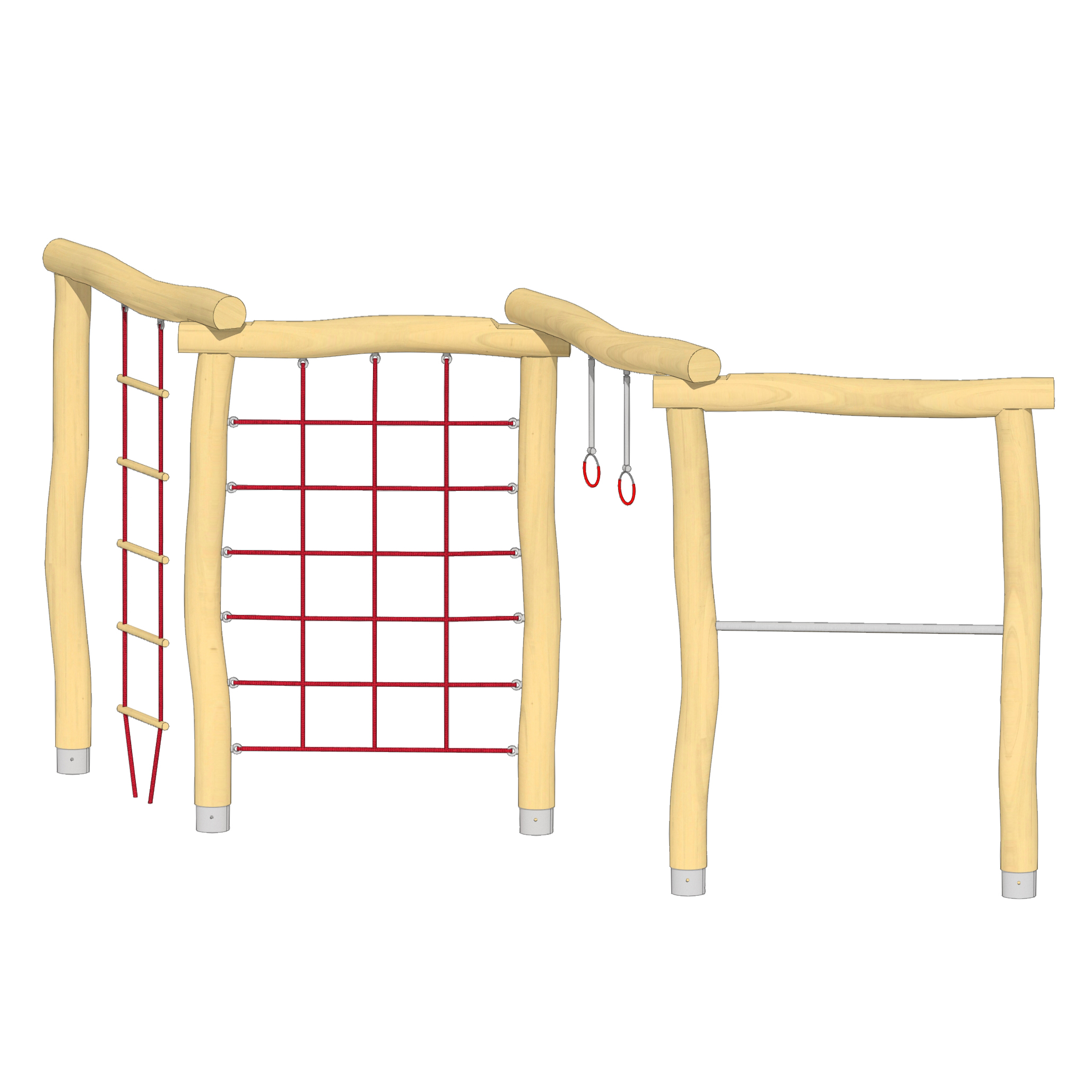 Zick-Zack-Kletterwand 4-teilig Ansicht 4