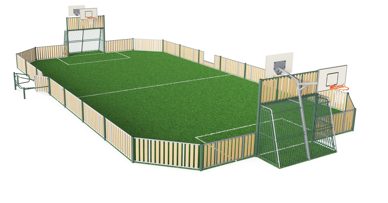 MUGA, 13 x 26 m, WPC FRE600803 Ansicht 2