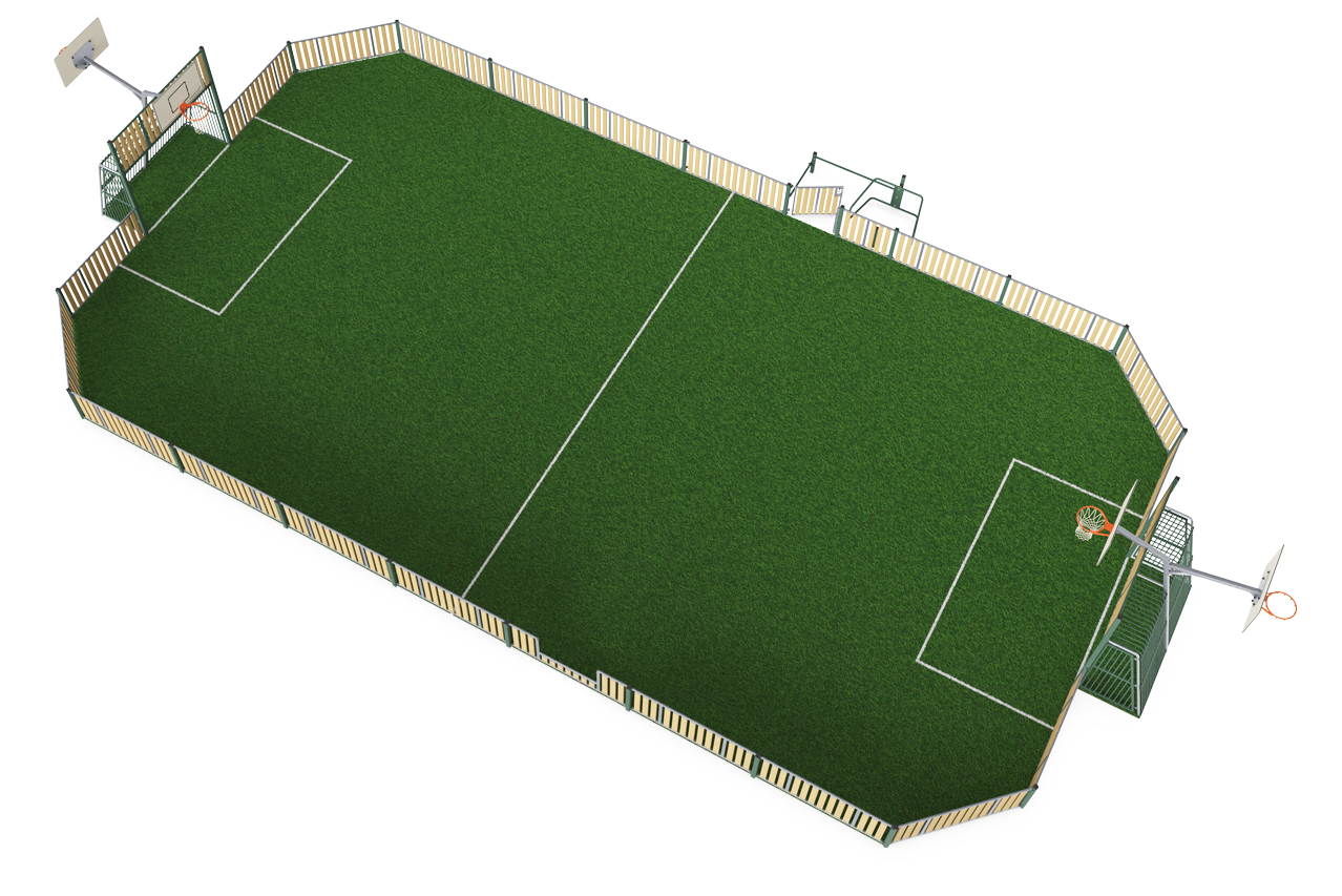 MUGA, 13 x 26 m, WPC FRE600803 Ansicht 3