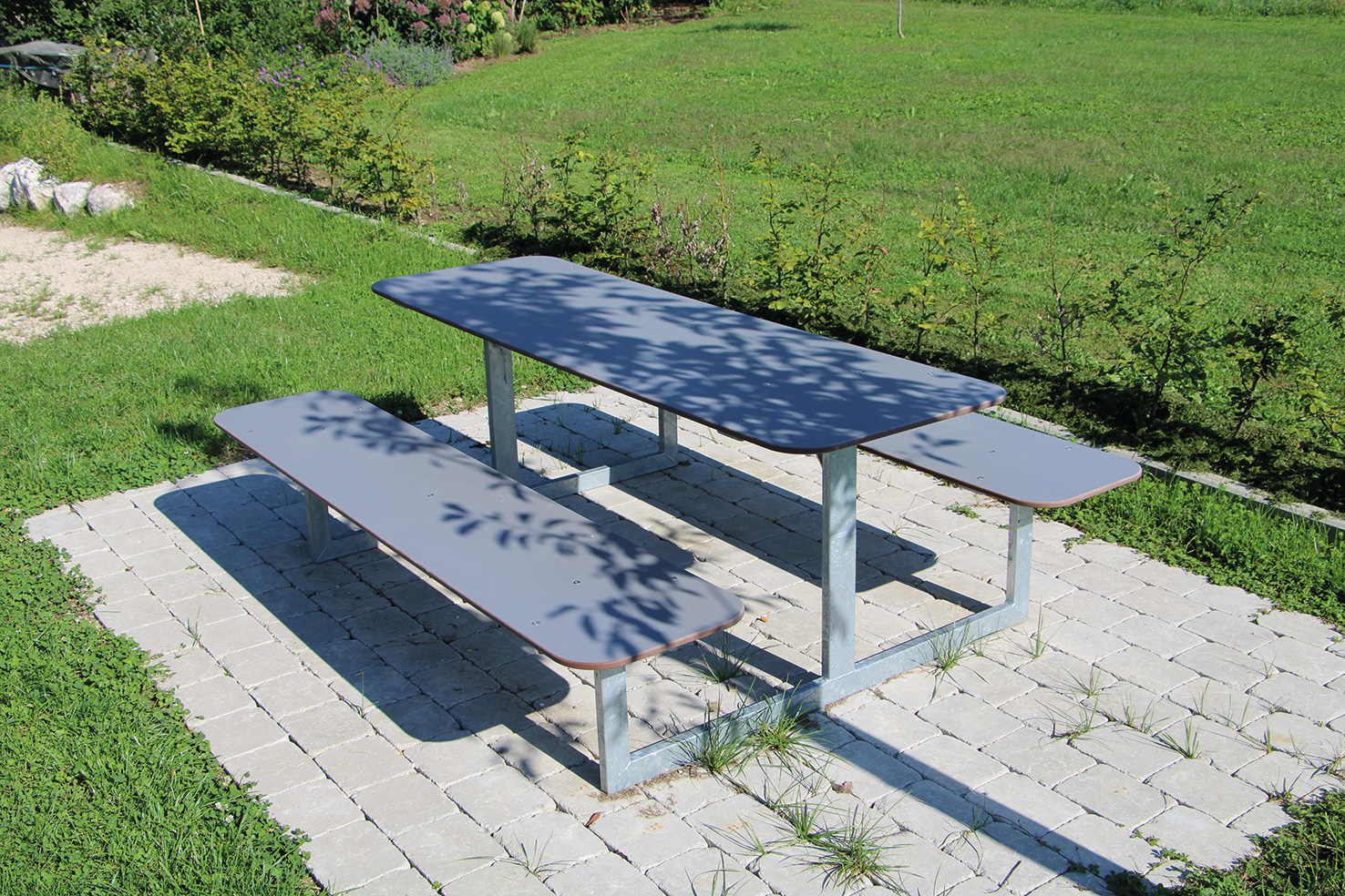 Bank-Tisch-Bank-Kombination 15001 (HPL) Ansicht 3