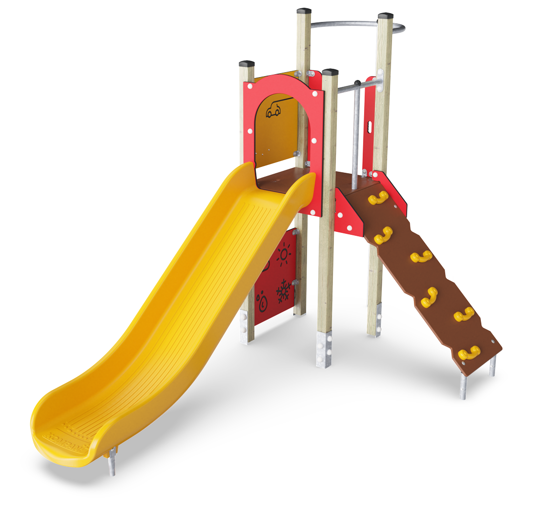 Spielturm mit Rutschstange KPL1013 Ansicht 2