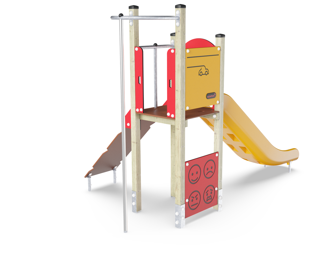 Spielturm mit Rutschstange KPL1013 Ansicht 3