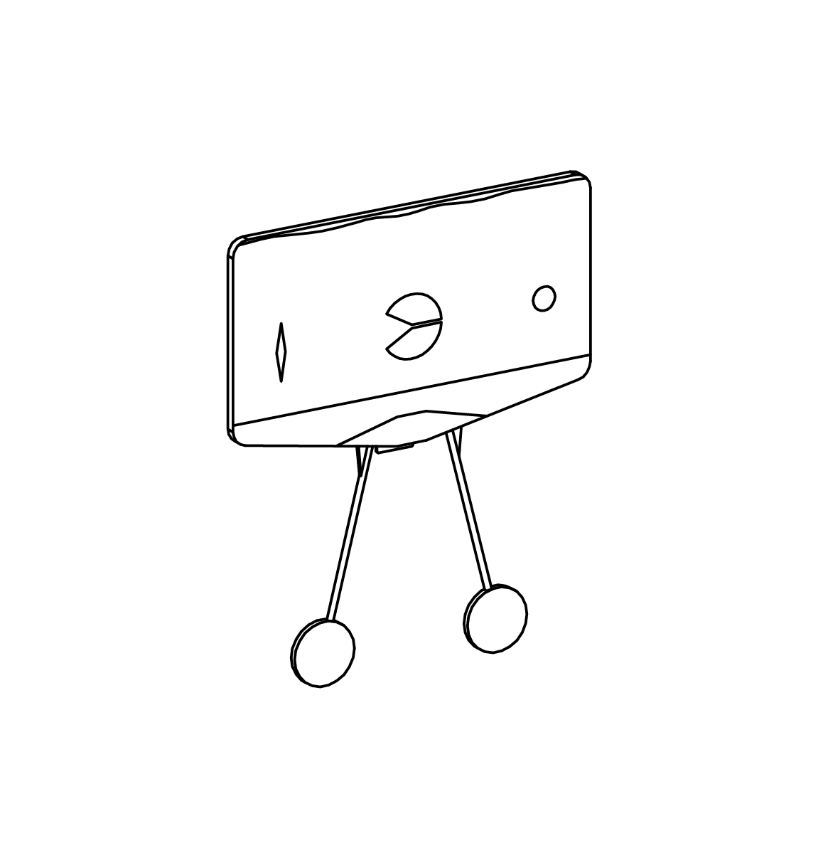Strömungstafel mit Wandbefestigung Ansicht 2