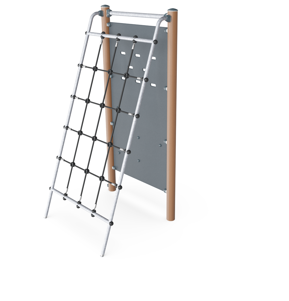 Hinderniswand mit Kletternetz FPW216 Ansicht 2