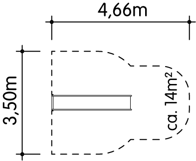 Anbaurutsche 50xPH145cm Ansicht 4