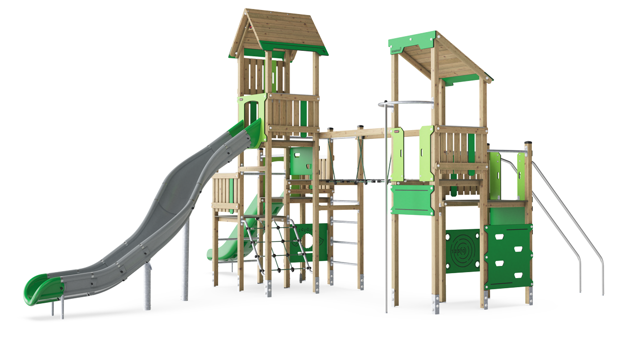 2-Turm-Spielanlage mit Multi-Ebenen, hoch KPW201701 Ansicht 2